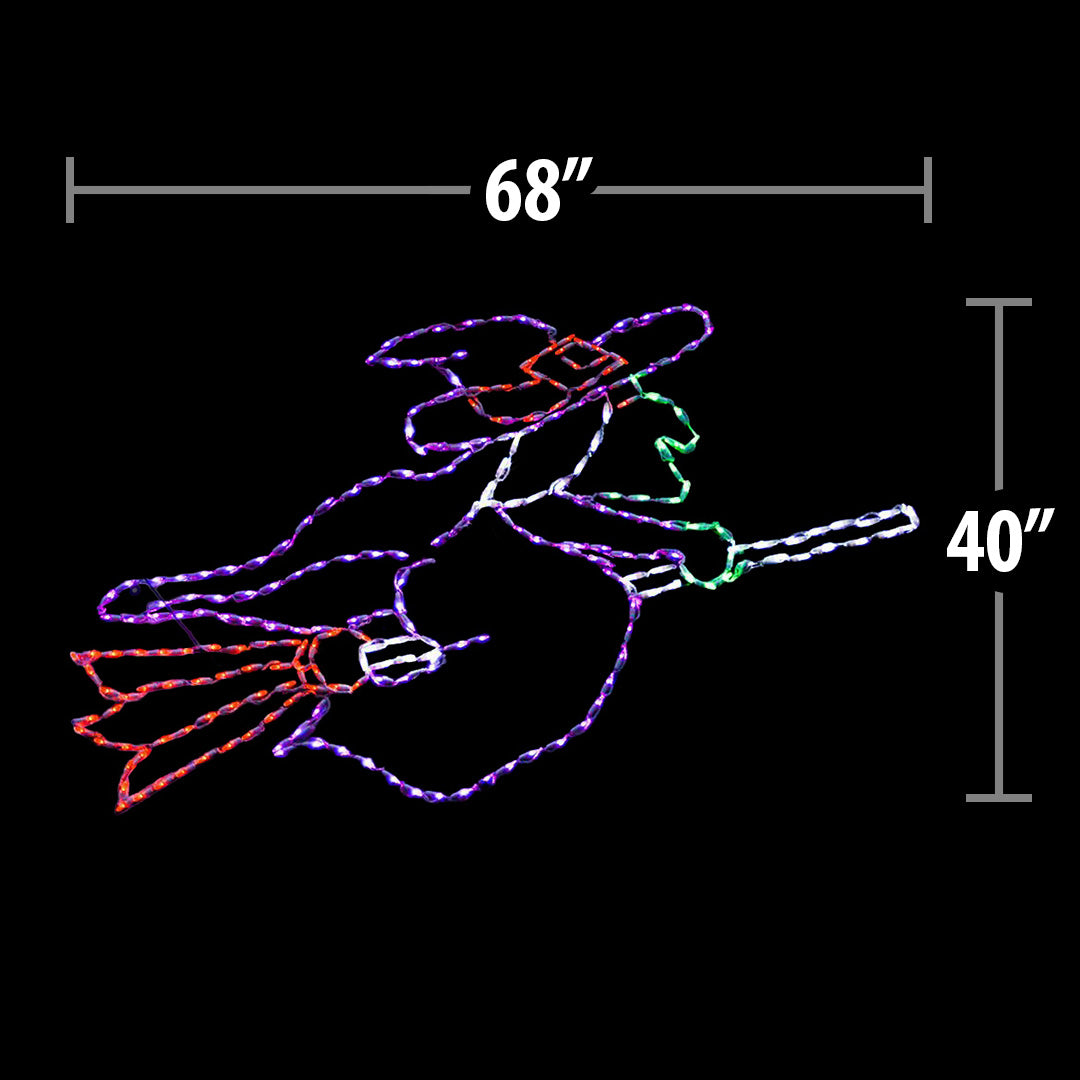 LED Witch Flying